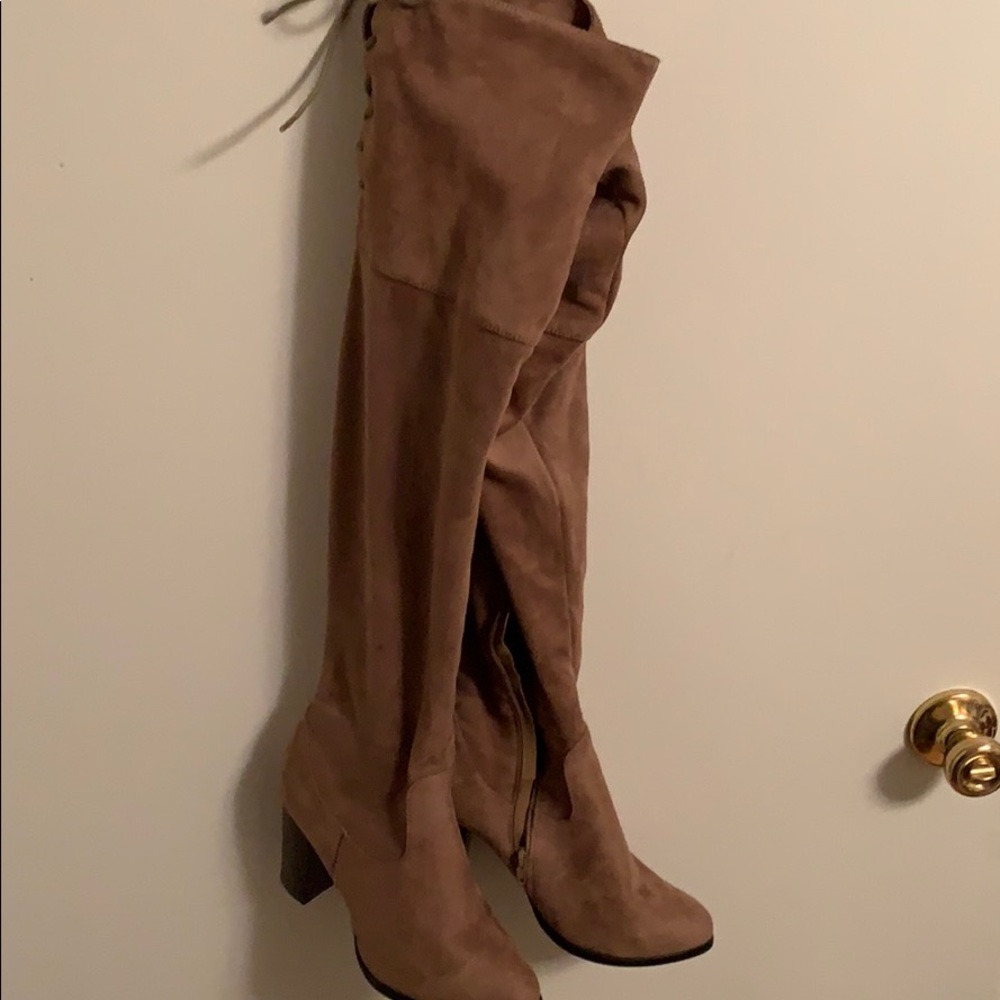Tan Knee High Boots